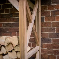 Forest Garden Large Timber 7x3 Ft Apex Wall Log Store -Garden Shop forest garden large timber 7x3 ft apex wall log store5013053190760 03i