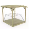Forest Garden Natural Pergola & Decking Kit, X4 Post (H) 2.5m X (W) 3m