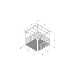 Forest Garden Natural Pergola & Decking Kit, X4 Post X3 Balustrade (H) 2.5m X (W) 3m -Garden Shop forest garden natural pergola decking kit x4 post x3 balustrade h 2 5m x w 3m5013053192368 01t