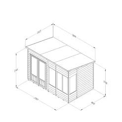 Forest Garden Oakley 10x6 Pent Overlap Solid Wood Summer House With Double Door - Assembly Service Included -Garden Shop forest garden oakley 10x6 pent overlap solid wood summer house with double door assembly service included5013053188682 01t bq