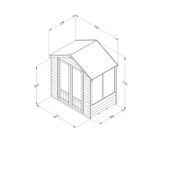 Forest Garden Oakley 6x4 Apex Overlap Solid Wood Summer House With Double Door (Base Included) - Assembly Service Included -Garden Shop forest garden oakley 6x4 apex overlap solid wood summer house with double door base included assembly service included5013053188453 01t bq