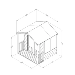 Forest Garden Oakley 6x6 Apex Overlap Solid Wood Summer House With Double Door (Base Included) 11 Forest Garden Oakley 6x6 Apex Overlap Solid Wood Summer House With Double Door (Base Included) -Garden Shop forest garden oakley 6x6 apex overlap solid wood summer house with double door base included 5013053188545 01t bq
