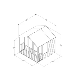 Forest Garden Oakley 7x7 Apex Overlap Solid Wood Summer House With Double Door (Base Included) - Assembly Service Included -Garden Shop forest garden oakley 7x7 apex overlap solid wood summer house with double door base included assembly service included5013053188705 01t bq
