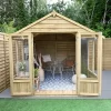Forest Garden Oakley 8x10 Apex Overlap Solid Wood Summer House With Double Door