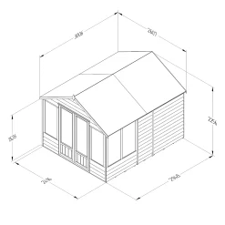 Forest Garden Oakley 8x10 Apex Overlap Solid Wood Summer House With Double Door -Garden Shop forest garden oakley 8x10 apex overlap solid wood summer house with double door5013053188781 01t bq