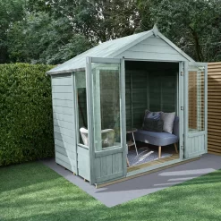 Forest Garden Oakley 8x6 Apex Overlap Solid Wood Summer House With Double Door (Base Included) 7 Forest Garden Oakley 8x6 Apex Overlap Solid Wood Summer House With Double Door (Base Included) -Garden Shop forest garden oakley 8x6 apex overlap solid wood summer house with double door base included 5013053188583 02i bq