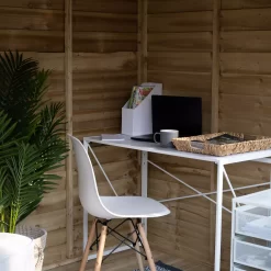 Forest Garden Oakley 8x6 Pent Overlap Solid Wood Summer House With Double Door -Garden Shop forest garden oakley 8x6 pent overlap solid wood summer house with double door5013053188606 36c bq