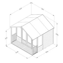 Forest Garden Oakley 8x8 Apex Overlap Solid Wood Summer House With Double Door - Assembly Service Included -Garden Shop forest garden oakley 8x8 apex overlap solid wood summer house with double door assembly service included5013053188729 01t bq