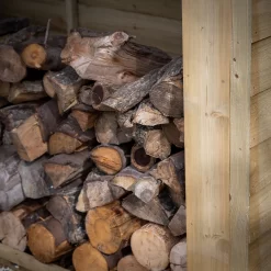 Forest Garden Overlap Timber 6x5 Ft Apex Log Store -Garden Shop forest garden overlap timber 6x5 ft apex log store5013053189962 04i