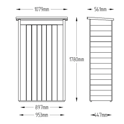 Forest Garden Overlap Wooden 3x2 Pent Garden Storage -Garden Shop forest garden overlap wooden 3x2 pent garden storage5013053162798 01t bq