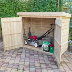 Forest Garden Overlap Wooden 6x3 Pent Garden Storage -Garden Shop forest garden overlap wooden 6x3 pent garden storage5013053162835 01i bq