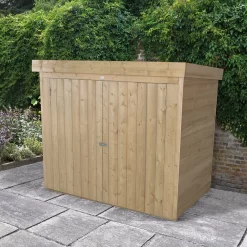 Forest Garden Overlap Wooden 6x3 Pent Garden Storage -Garden Shop forest garden overlap wooden 6x3 pent garden storage5013053162835 02i bq