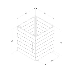 Forest Garden Potato Natural Timber Square Planter (H) 69.5cm X (W) 60cm -Garden Shop forest garden potato natural timber square planter h 69 5cm x w 60cm5013053190449 01t