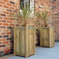 Forest Garden Slender Wooden Rectangular Planter, Pack Of 2 -Garden Shop forest garden slender wooden rectangular planter pack of 25013053153888 03i bq