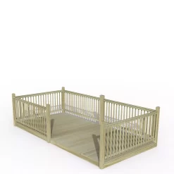 Forest Garden Softwood Decking Kit, X5 Balustrade (L) 1.31m X (W) 4.91m
