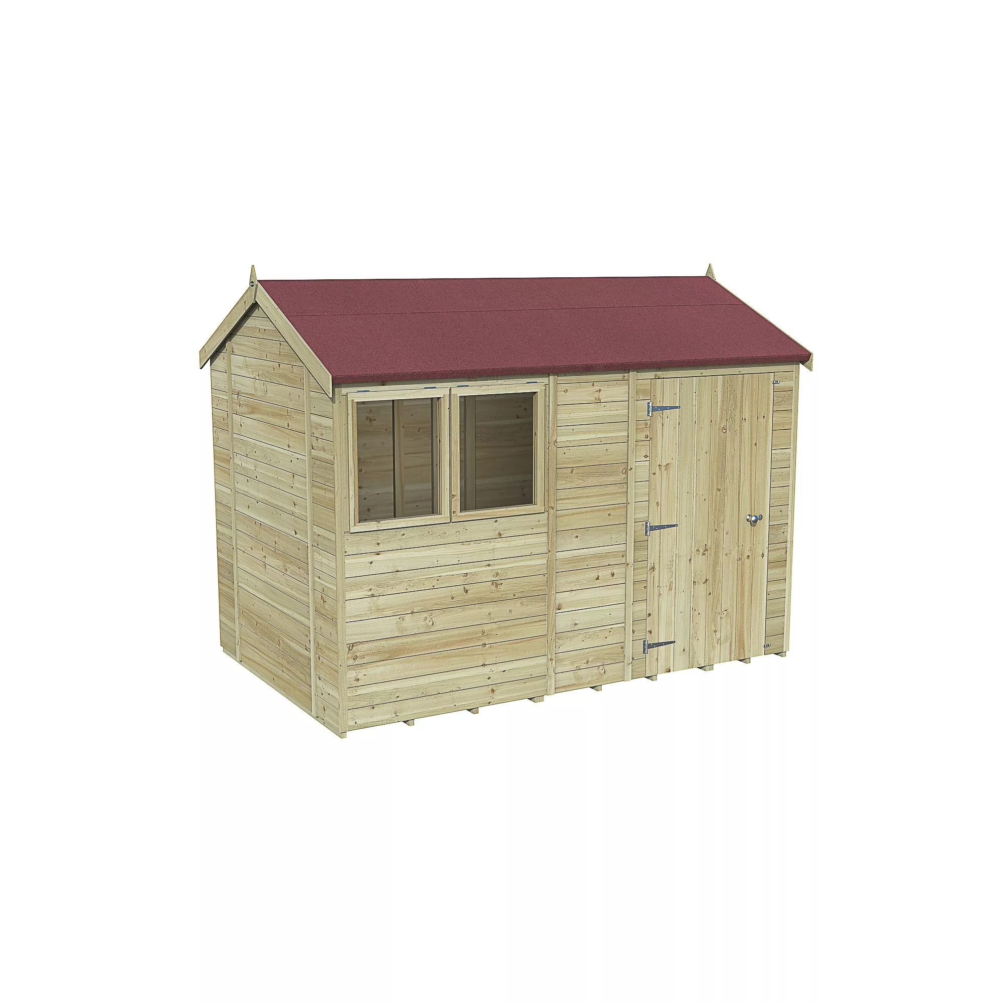 Forest Garden Timberdale 10x6 Ft Reverse Apex Tongue & Groove Wooden Shed With Floor (Base Included) 2 Forest Garden Timberdale 10x6 Ft Reverse Apex Tongue & Groove Wooden Shed With Floor (Base Included) - Image 2