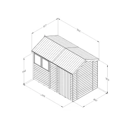 Forest Garden Timberdale 10x6 Ft Reverse Apex Tongue & Groove Wooden Shed With Floor -Garden Shop forest garden timberdale 10x6 ft reverse apex tongue groove wooden shed with floor5013053188972 01t bq