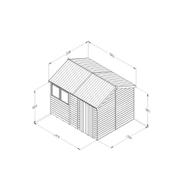 Forest Garden Timberdale 10x8 Ft Reverse Apex Tongue & Groove Wooden Shed With Floor -Garden Shop forest garden timberdale 10x8 ft reverse apex tongue groove wooden shed with floor5013053189078 01t bq