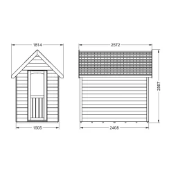 Forest Retreat 8x5 Apex Pressure Treated Overlap Grey Shed With Floor - Assembly Service Included -Garden Shop forest retreat 8x5 apex pressure treated overlap grey shed with floor assembly service included5013053176511 01t bq