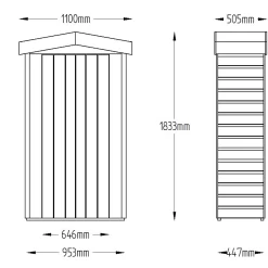 Forest Tall Shiplap 3.6x1.6 Apex Garden Storage 750L -Garden Shop forest tall shiplap 3 6x1 6 apex garden storage 750l5013053163191 01t bq