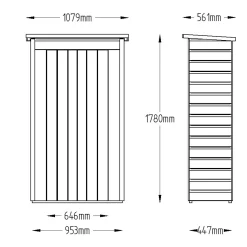 Forest Tall Shiplap 3.6x1.6 Pent Garden Storage 750L -Garden Shop forest tall shiplap 3 6x1 6 pent garden storage 750l5013053163177 01t bq