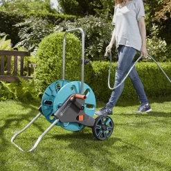 Gardena Aquaroll Freestanding Empty Hose Cart With Wheels -Garden Shop gardena aquaroll freestanding empty hose cart with wheels4078500032834 01i bq