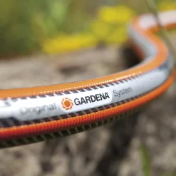 Gardena HighFLEX 18069 Black & Orange Hose Pipe (L)50m -Garden Shop gardena highflex 18069 black orange hose pipe l 50m4078500002080 01i bq