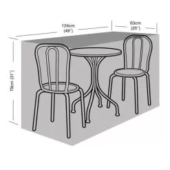 Garland 2 Seater Small Bistro Set Cover - Black -Garden Shop garland w1384 2 seater bist 1