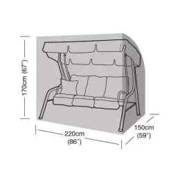 Garland 3 Seater Swing Seat Cover - Black -Garden Shop garland w1432 hammock 1 1