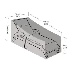 Garland Lounger Cover - Black