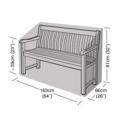 Garland 3 Seater Bench Cover - Black