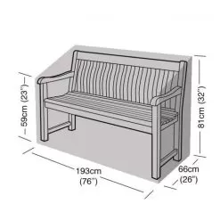 Garland 3-4 Seater Bench Cover - Black -Garden Shop garland 3 4 seater bench cover black 1