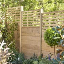 GoodHome Neva Pin Timber Trellis Panel (W)179cm X (H)52cm -Garden Shop goodhome neva pin timber trellis panel w 179cm x h 52cm3663602942979 02bq