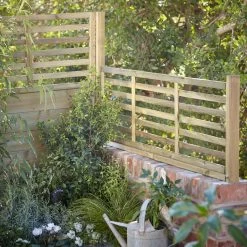 GoodHome Neva Pin Timber Trellis Panel (W)179cm X (H)52cm -Garden Shop goodhome neva pin timber trellis panel w 179cm x h 52cm3663602942979 03bq