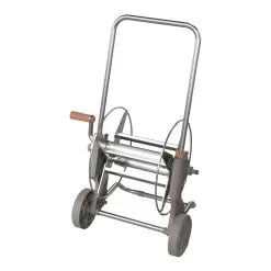 GoodHome Watering Freestanding Empty Hose Cart With Wheels