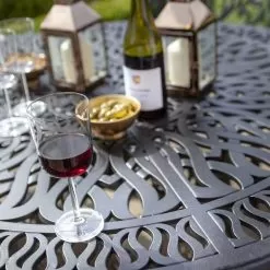 Hartman Amalfi 4 Seater Round Garden Furniture Set With Parasol - Bronze -Garden Shop hartman amalfi 4 seater round garden furniture set with parasol bronze 3