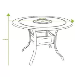 Hartman Amalfi 4 Seater Round Garden Furniture Set With Parasol - Bronze -Garden Shop hartman amalfi 4 seater round garden furniture set with parasol bronze 6