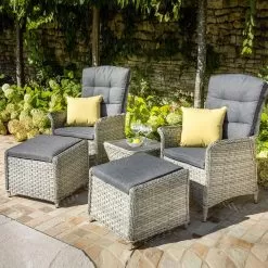 Hartman Heritage 2 Seater Reclining Companion Set - Ash/Slate