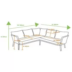 Hartman Dubai 5 Seater Square Corner Dining Set – Xerix/Slate -Garden Shop hartman dubai 5 seater square corner dining set xerixslate 3
