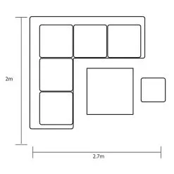 Hartman Dubai 5 Seater Square Corner Dining Set – Xerix/Slate -Garden Shop hartman dubai 5 seater square corner dining set xerixslate 4