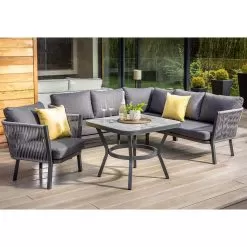 Hartman Dubai 5 Seater Square Corner Dining Set – Xerix/Slate -Garden Shop hartman dubai 5 seater square corner dining set xerixslate 6
