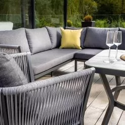 Hartman Dubai 5 Seater Square Corner Dining Set – Xerix/Slate -Garden Shop hartman dubai 5 seater square corner dining set xerixslate 8
