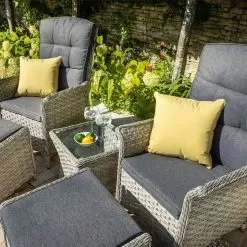 Hartman Heritage 2 Seater Reclining Companion Set - Ash/Slate -Garden Shop heritage 2 seater reclining companion set ashslate 4