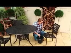 Hartman Amalfi 4 Seater Round Garden Furniture Set With Parasol - Bronze -Garden Shop hqdefault 384 3