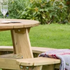 Zest Outdoor Living Katie Round Picnic Table -Garden Shop katie round picnic table 1