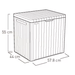 Keter City Box Graphite Wood Effect Flat Garden Storage 113L 6 Keter City Box Graphite Wood Effect Flat Garden Storage 113L -Garden Shop keter city box graphite wood effect flat garden storage 113l7290112631459 09t bq
