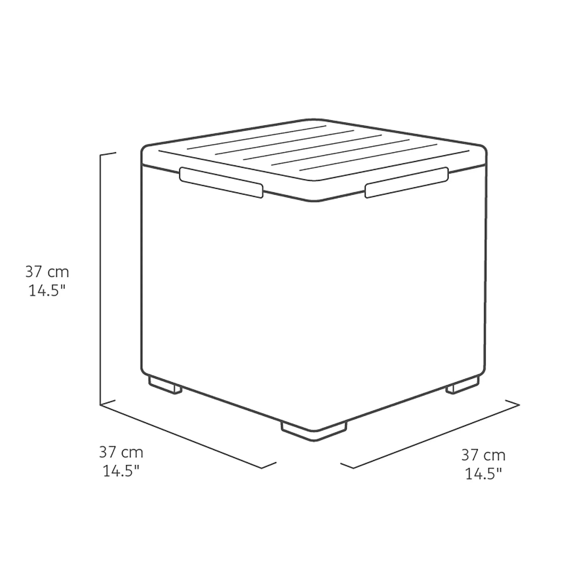 Keter Graphite 38.1L Small Plastic Storage Box & Lid 7 Keter Graphite 38.1L Small Plastic Storage Box & Lid - Image 7