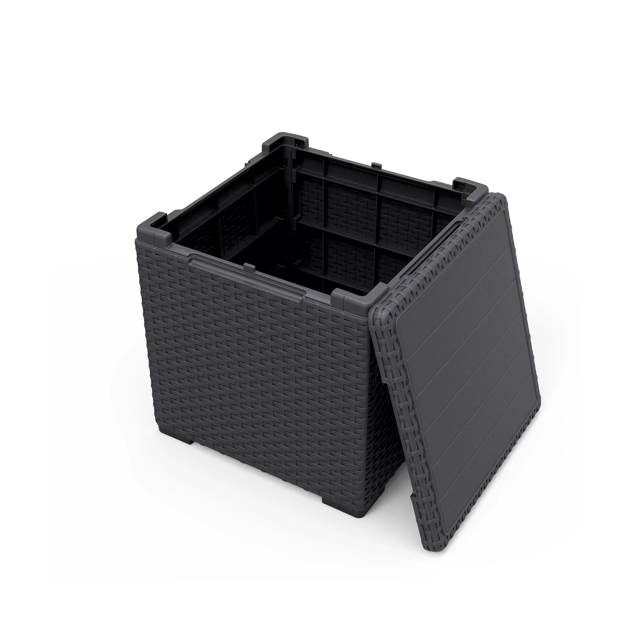 Keter Graphite 38.1L Small Plastic Storage Box & Lid 2 Keter Graphite 38.1L Small Plastic Storage Box & Lid - Image 2