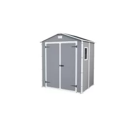 Keter Manor Apex Grey Plastic Shed With Floor (Base Included)