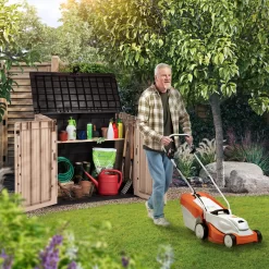 Keter Store It Out Midi Wood Effect Garden Storage Box -Garden Shop keter store it out midi wood effect garden storage box7290112634276 02i bq